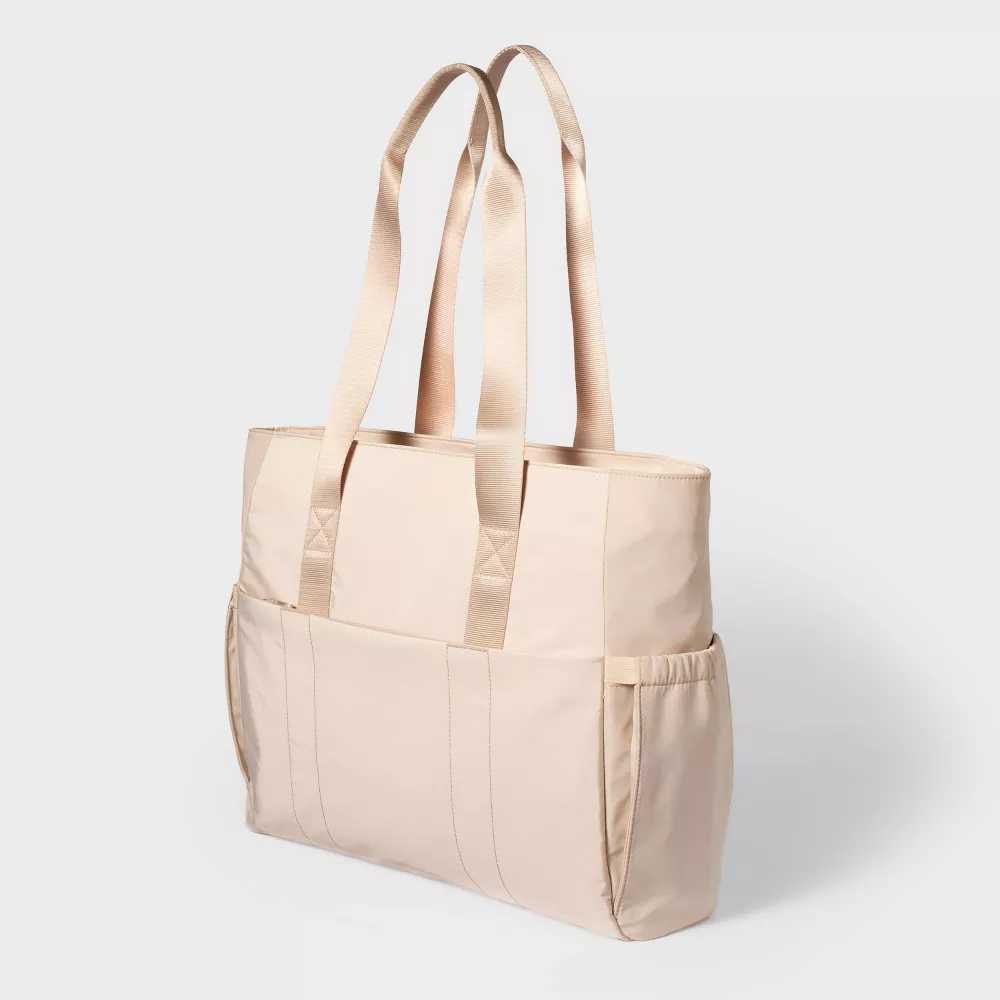 Multi-Pocket Soft Tote Bag