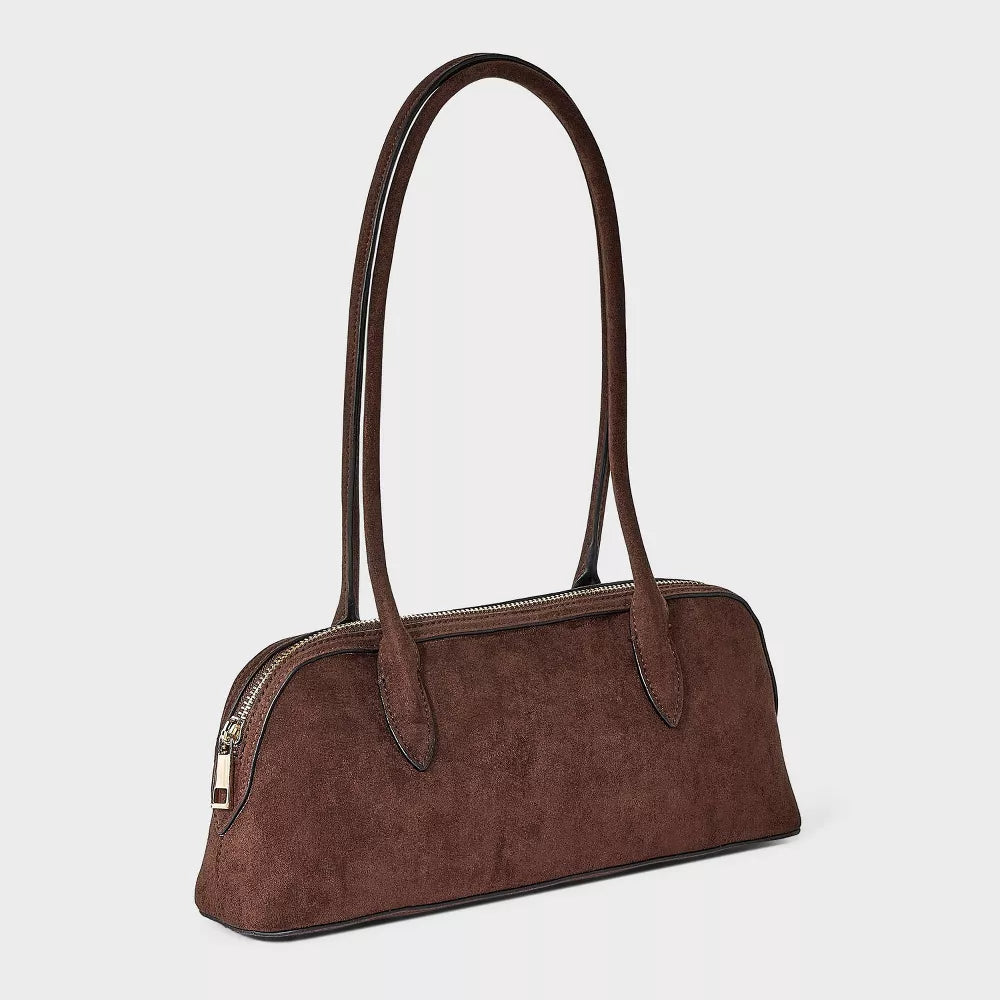 Dome Shape Long Shoulder Baguette Bag