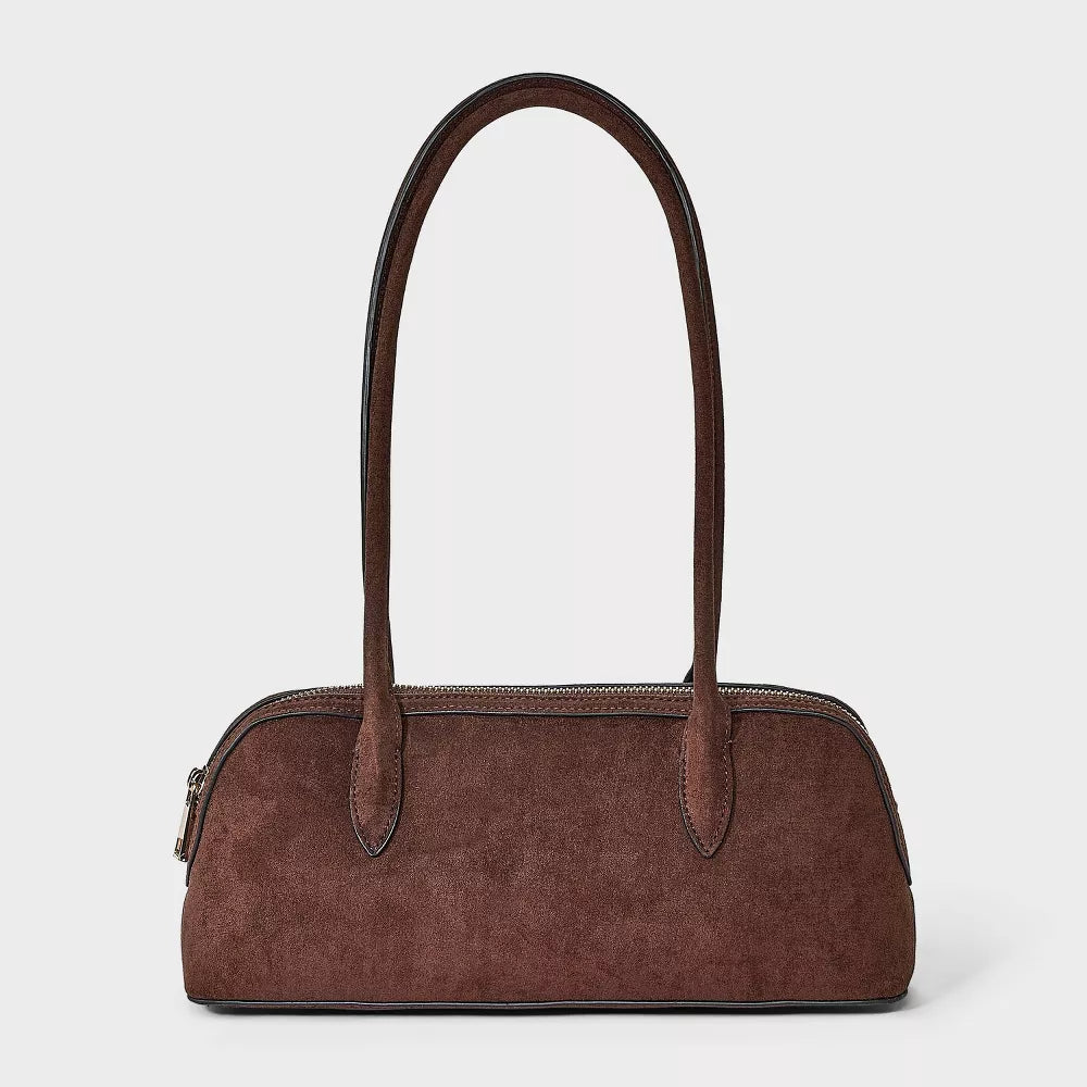 Dome Shape Long Shoulder Baguette Bag