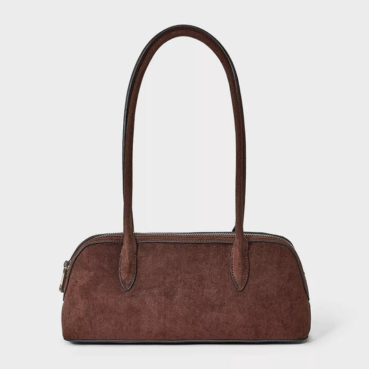 Dome Shape Long Shoulder Baguette Bag
