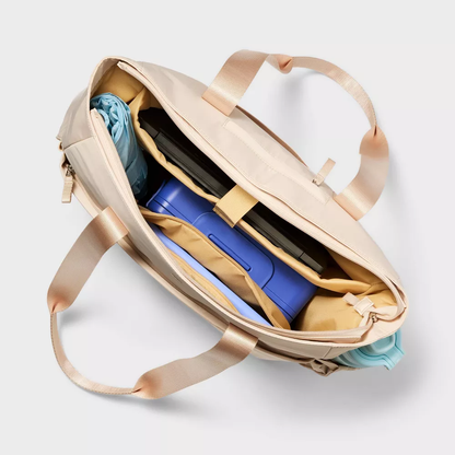 Multi-Pocket Soft Tote Bag
