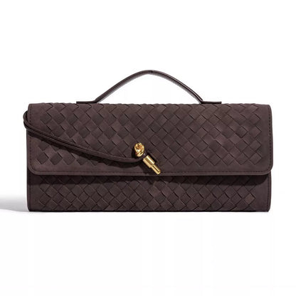 Woven Textured Baguette Bag