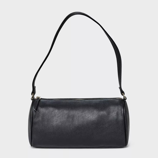 Cylindrical Barrel Baguette Shoulder Bag