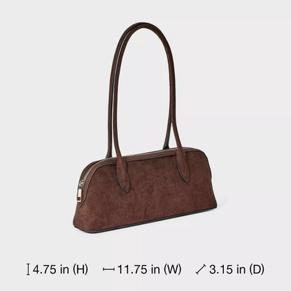 Dome Shape Long Shoulder Baguette Bag